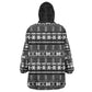 Pano De Terra Motifs Cabo Verde Kid Wearable Blanket Hoodie Black Color