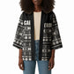 Pano De Terra Motifs Cabo Verde Kimono Black Color