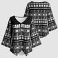 Pano De Terra Motifs Cabo Verde Kimono Sleeve Blouse Black Color