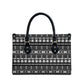 Pano De Terra Motifs Cabo Verde Leather Bag Black Color