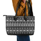 Pano De Terra Motifs Cabo Verde Leather Tote Bag Black Color