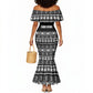 Pano De Terra Motifs Cabo Verde Mermaid Dress Black Color
