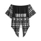 Pano De Terra Motifs Cabo Verde Off Shoulder Wrap Waist Top Black Color