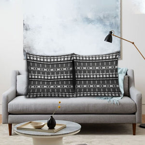 Pano De Terra Motifs Cabo Verde Pillow Cover Black Color