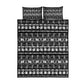 Pano De Terra Motifs Cabo Verde Quilt Bed Set Black Color