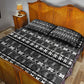 Pano De Terra Motifs Cabo Verde Quilt Bed Set Black Color