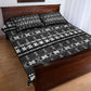 Pano De Terra Motifs Cabo Verde Quilt Bed Set Black Color