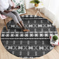 Pano De Terra Motifs Cabo Verde Round Carpet Black Color