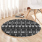 Pano De Terra Motifs Cabo Verde Round Carpet Black Color