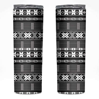 Pano De Terra Motifs Cabo Verde Skinny Tumbler Black Color