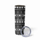 Pano De Terra Motifs Cabo Verde Skinny Tumbler Black Color