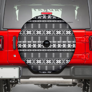 Pano De Terra Motifs Cabo Verde Spare Tire Cover Black Color