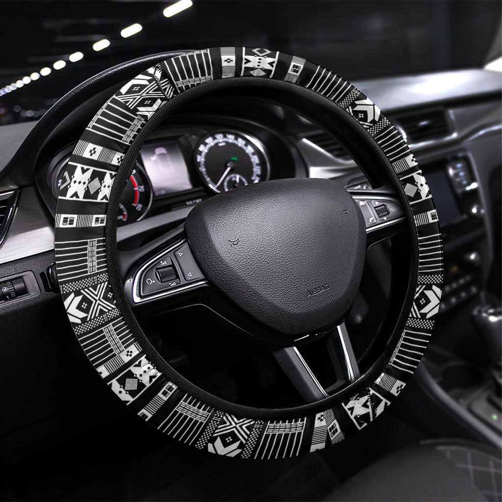 Pano De Terra Motifs Cabo Verde Steering Wheel Cover Black Color