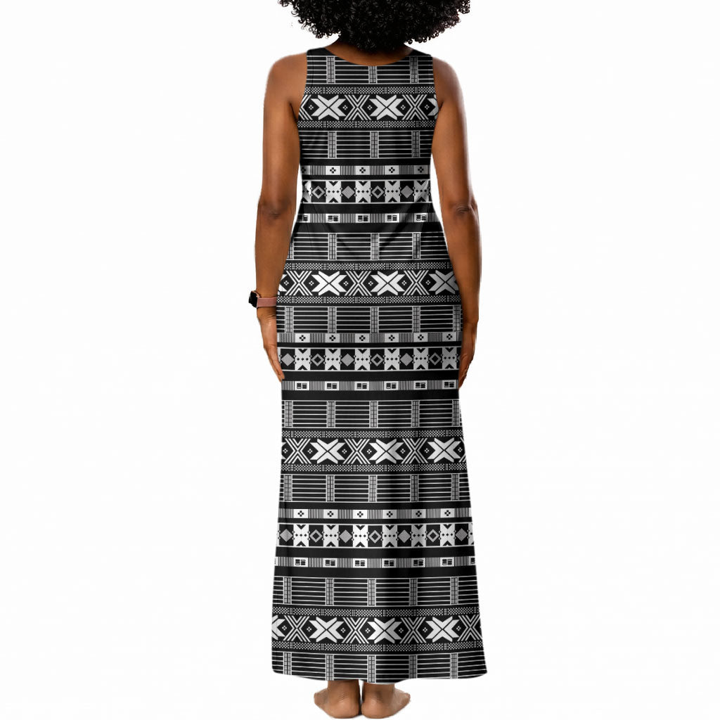 Pano De Terra Motifs Cabo Verde Tank Maxi Dress Black Color