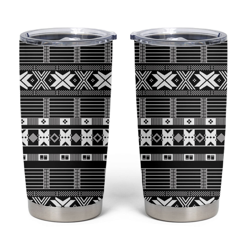 Pano De Terra Motifs Cabo Verde Tumbler Cup Black Color