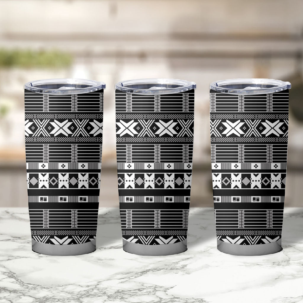 Pano De Terra Motifs Cabo Verde Tumbler Cup Black Color