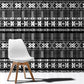 Pano De Terra Motifs Cabo Verde Window Curtain Black Color