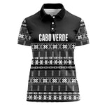 Pano De Terra Motifs Cabo Verde Women Polo Shirt Black Color