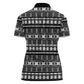Pano De Terra Motifs Cabo Verde Women Polo Shirt Black Color