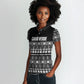 Pano De Terra Motifs Cabo Verde Women Polo Shirt Black Color