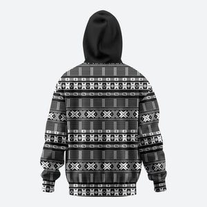Pano De Terra Motifs Cabo Verde Zip Hoodie Black Color