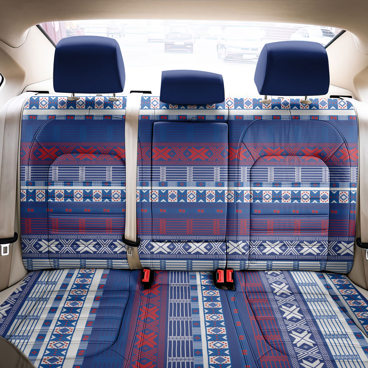 Pano De Terra Motifs Cabo Verde Back Car Seat Cover Flag Color
