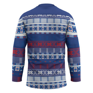 Pano De Terra Motifs Cabo Verde Hockey Jersey Flag Color