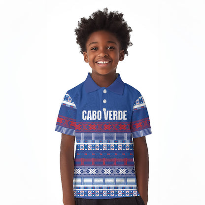 Pano De Terra Motifs Cabo Verde Kid Polo Shirt Flag Color
