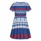 Pano De Terra Motifs Cabo Verde Kid Short Sleeve Dress Flag Color