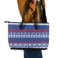 Pano De Terra Motifs Cabo Verde Leather Tote Bag Flag Color