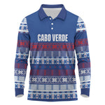 Pano De Terra Motifs Cabo Verde Long Sleeve Polo Shirt Flag Color