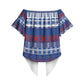 Pano De Terra Motifs Cabo Verde Off Shoulder Wrap Waist Top Flag Color