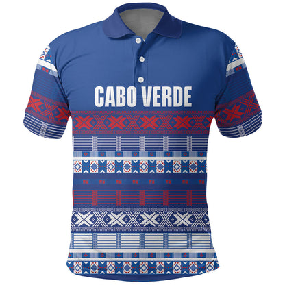 Pano De Terra Motifs Cabo Verde Polo Shirt Flag Color