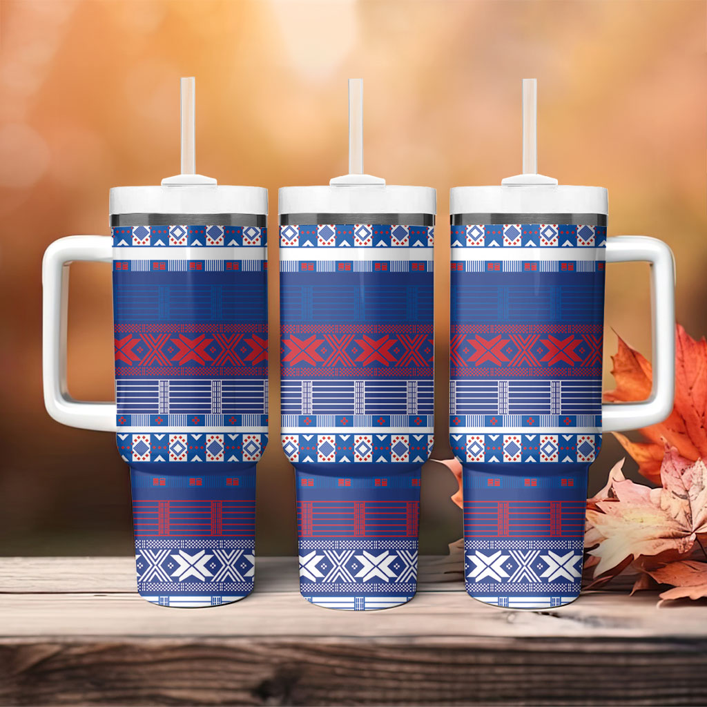 Pano De Terra Motifs Cabo Verde Tumbler With Handle Flag Color