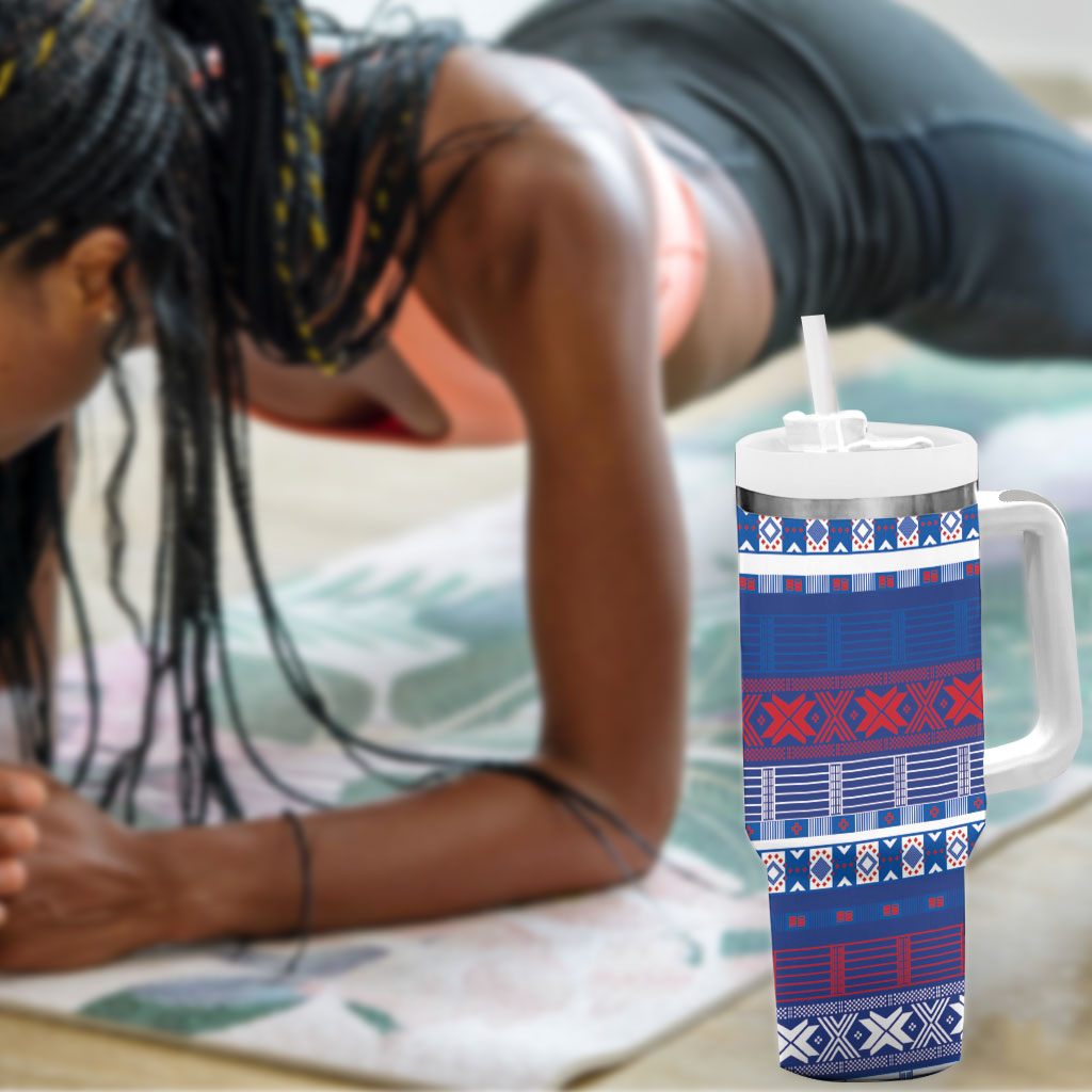 Pano De Terra Motifs Cabo Verde Tumbler With Handle Flag Color
