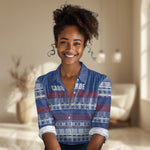 Pano De Terra Motifs Cabo Verde Women Casual Shirt Flag Color