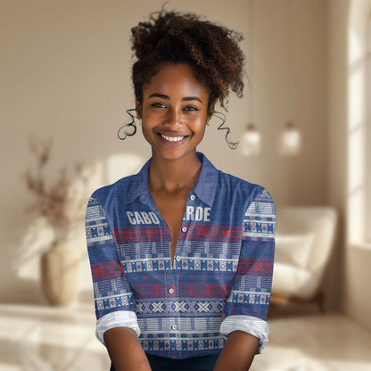 Pano De Terra Motifs Cabo Verde Women Casual Shirt Flag Color
