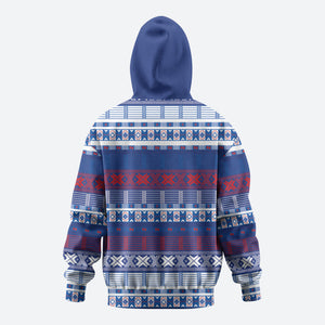 Pano De Terra Motifs Cabo Verde Zip Hoodie Flag Color