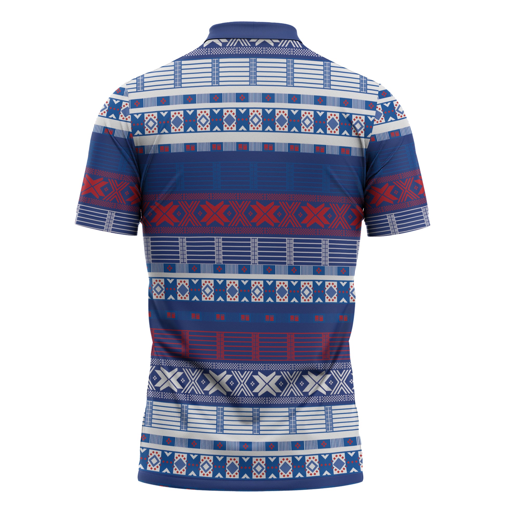 Pano De Terra Motifs Cabo Verde Zipper Polo Shirt Flag Color