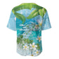 Afro Haiti Cotes des Arcadins Baseball Jersey Ayiti Map With Royal Palm Plumeria LT14