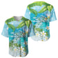 Afro Haiti Cotes des Arcadins Baseball Jersey Ayiti Map With Royal Palm Plumeria LT14