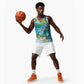 Afro Haiti Cotes des Arcadins Basketball Jersey Ayiti Map With Royal Palm Plumeria - African Pride