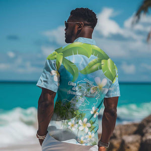 Afro Haiti Cotes des Arcadins Hawaiian Shirt Ayiti Map With Royal Palm Plumeria - African Pride