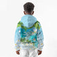 Afro Haiti Cotes des Arcadins Kid Hoodie Ayiti Map With Royal Palm Plumeria - African Pride