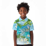 Afro Haiti Cotes des Arcadins Kid Polo Shirt Ayiti Map With Royal Palm Plumeria - African Pride