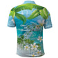 Afro Haiti Cotes des Arcadins Polo Shirt Ayiti Map With Royal Palm Plumeria - African Pride