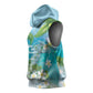 Afro Haiti Cotes des Arcadins Sleeveless Hoodie Ayiti Map With Royal Palm Plumeria - African Pride