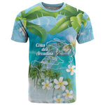 Afro Haiti Cotes des Arcadins T shirt Ayiti Map With Royal Palm Plumeria - African Pride