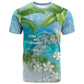Afro Haiti Cotes des Arcadins T shirt Ayiti Map With Royal Palm Plumeria LT14