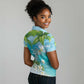 Afro Haiti Cotes des Arcadins Women Polo Shirt Ayiti Map With Royal Palm Plumeria - African Pride